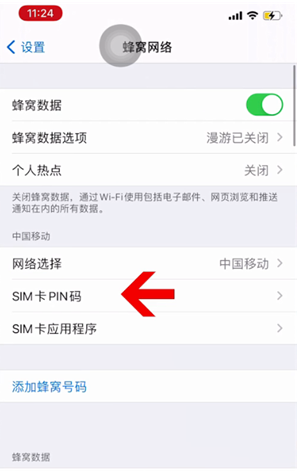 金塔苹果14维修网分享如何给iPhone14的SIM卡设置密码 